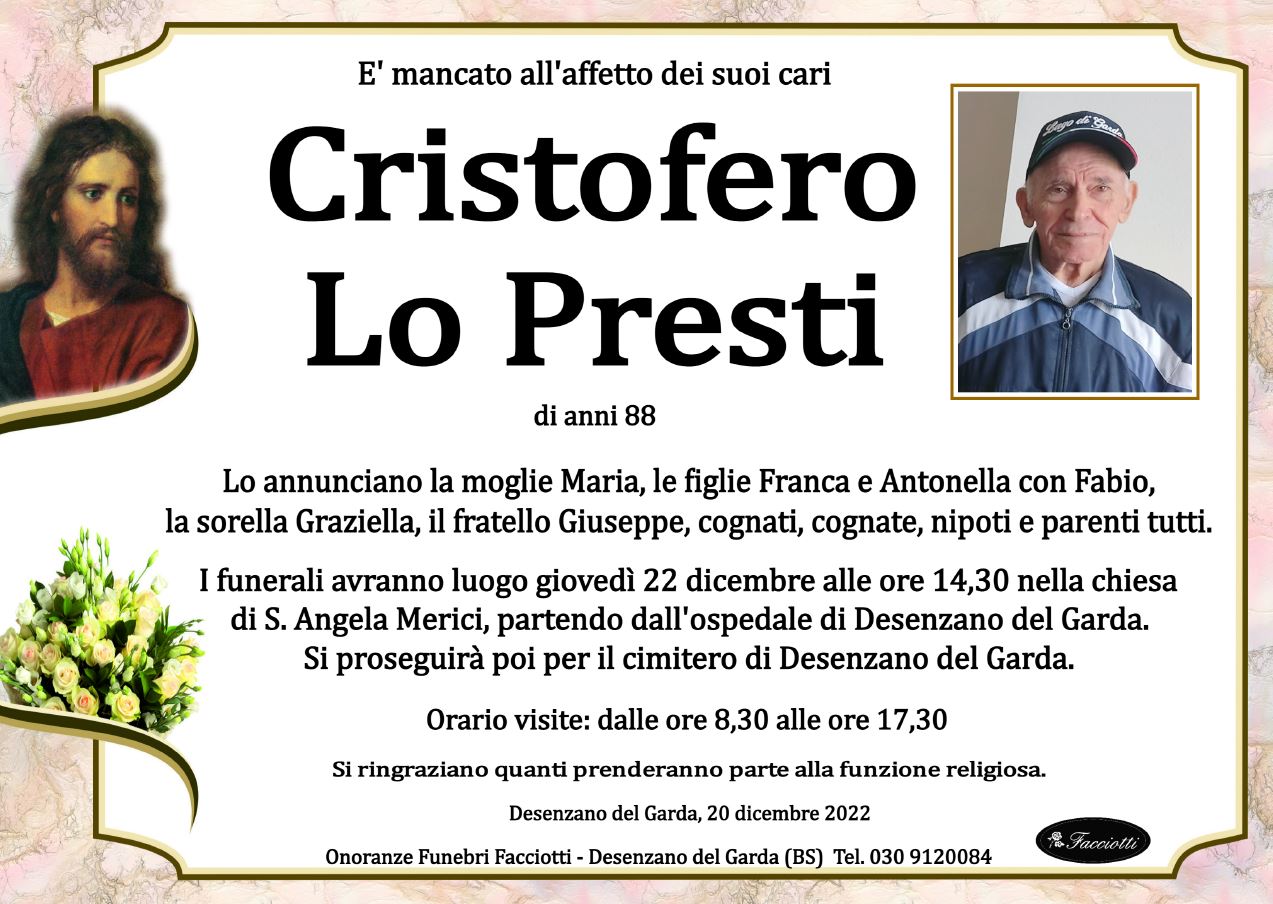 Cristofero Lo Presti Onoranze Funebri Facciotti