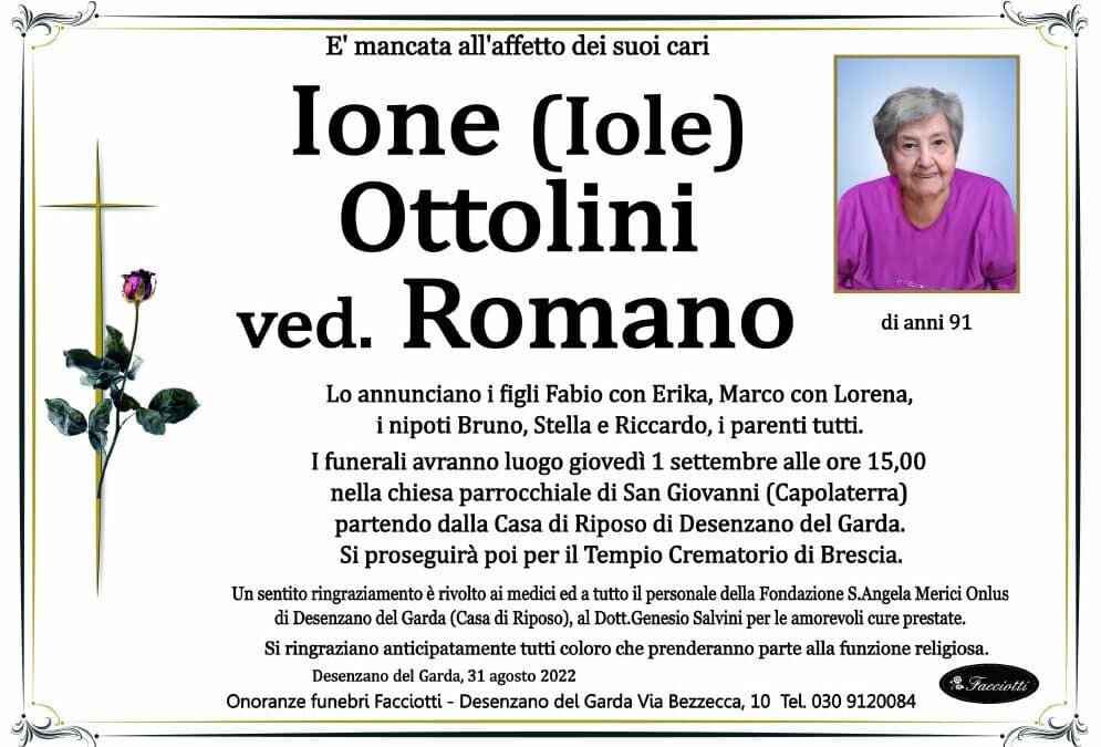 Ione (Iole) Ottolini ved. Romano