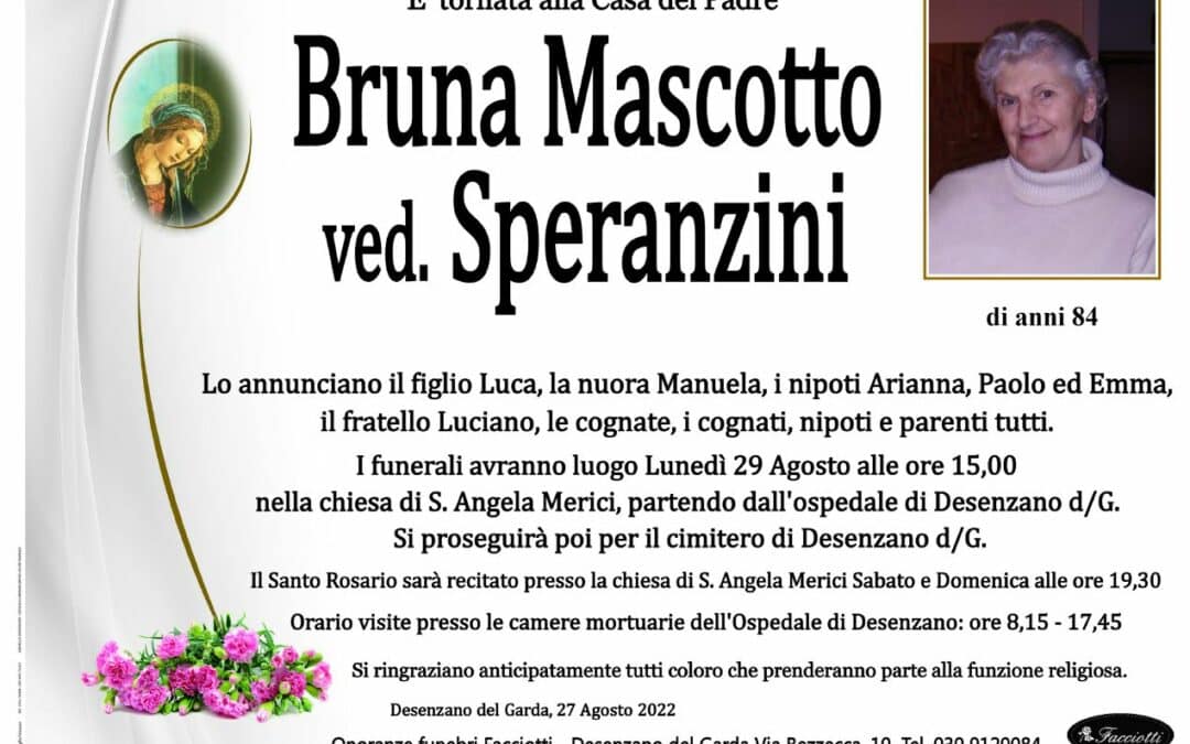 Bruna Mascotto ved. Speranzini