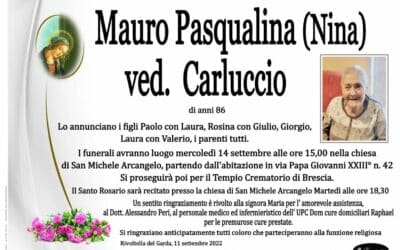 Mauro Pasqualina (Nina) ved. Carluccio