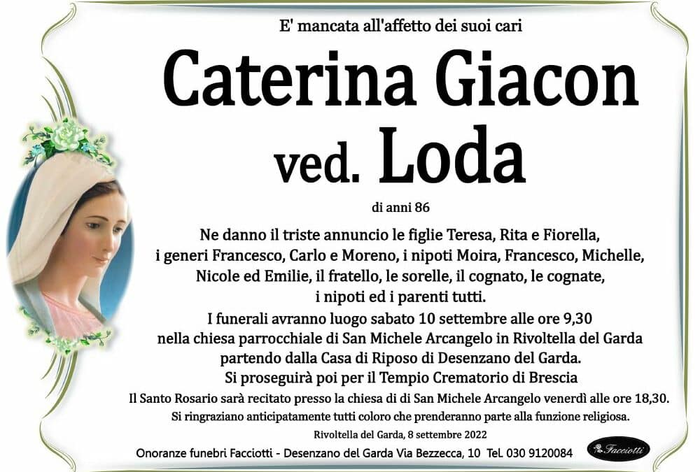 Caterina Giacon ved. Loda