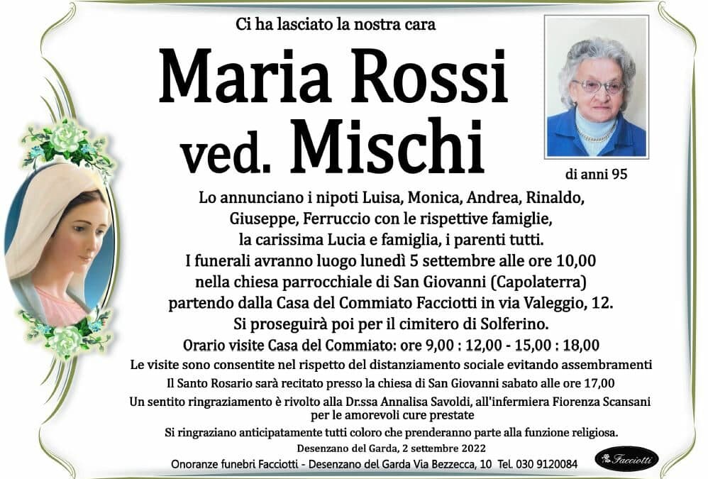 Maria Rossi ved. Mischi