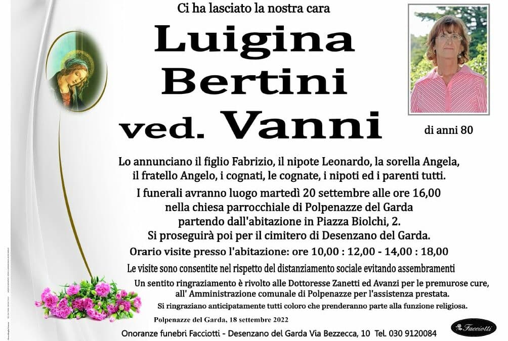 Luigina Bertini ved. Vanni