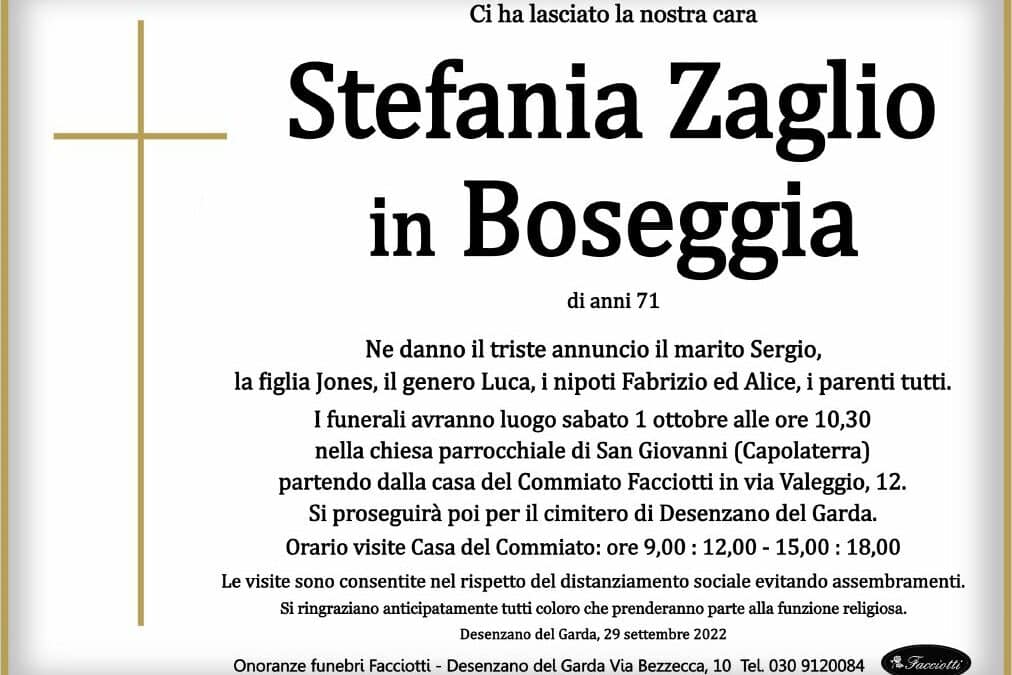 Stefania Zaglio in Boseggia