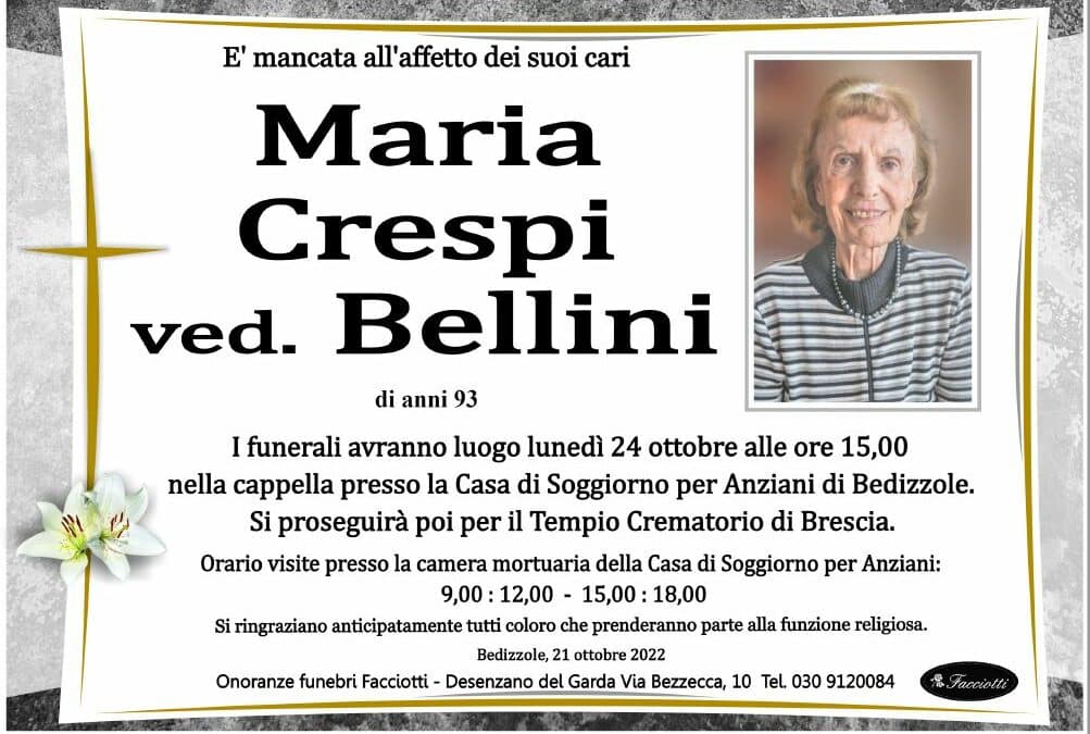 Maria Crespi ved. Bellini