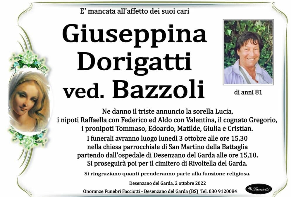 Giuseppina Dorigatti ved. Bazzoli