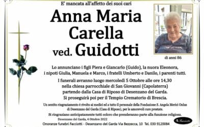 Anna Maria Carella ved. Guidotti