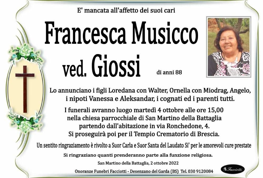 Francesca Musicco ved. Giossi