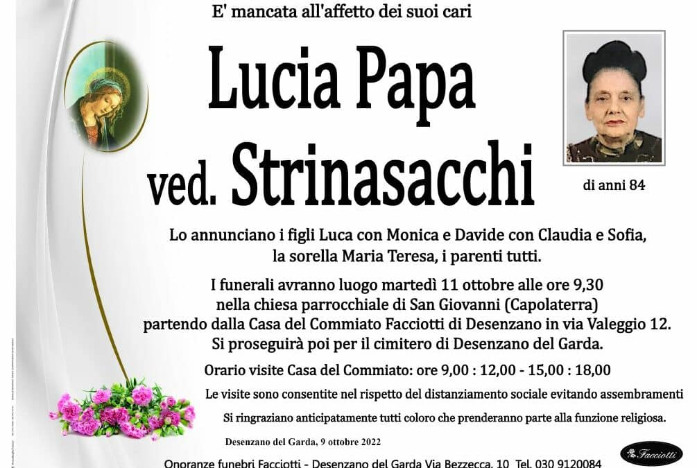 Lucia Papa ved. Strinasacchi