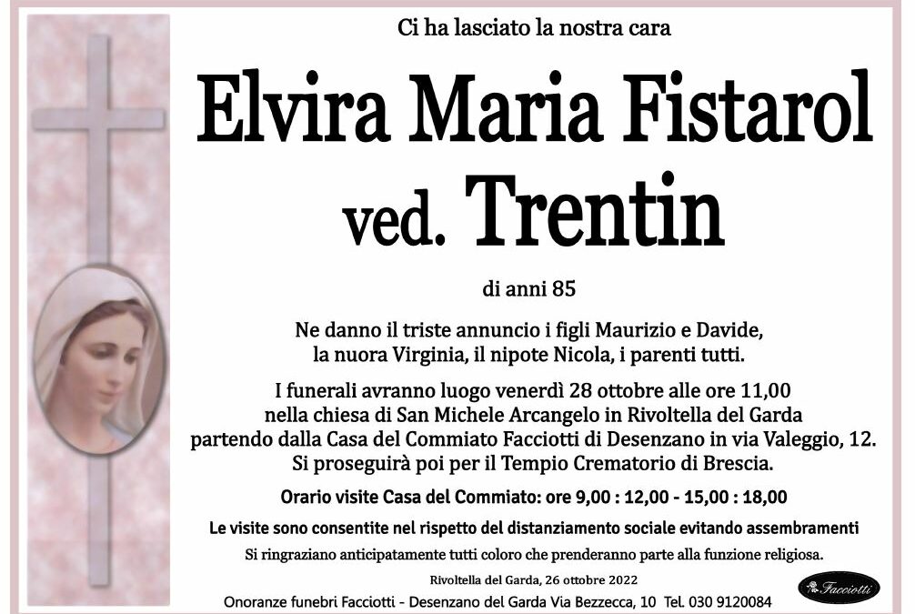 Elvira Maria Fistarol ved. Trentin