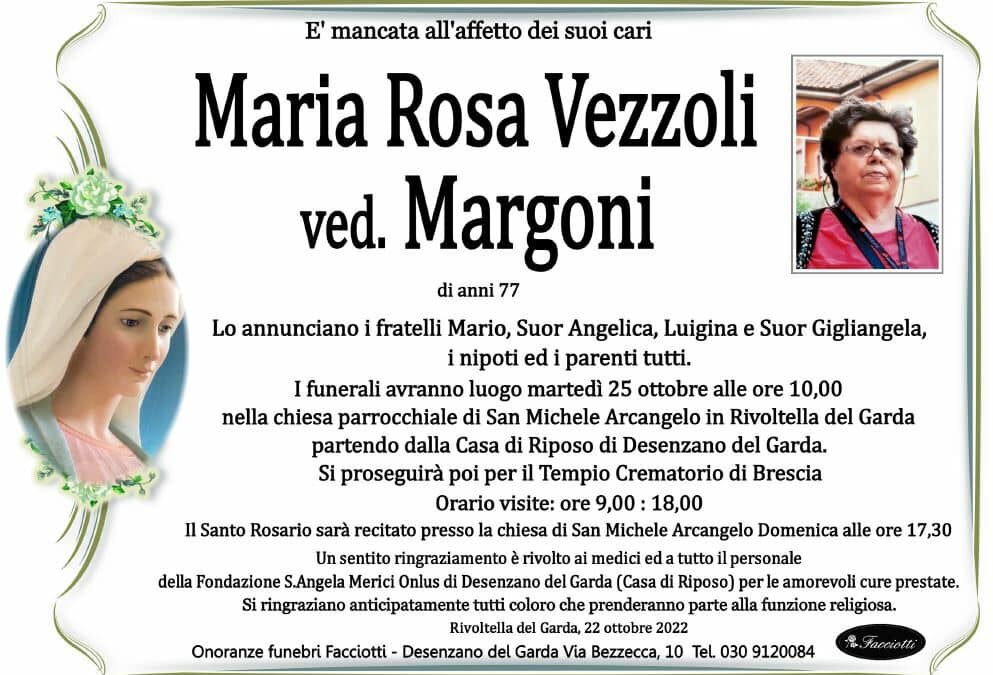 Maria Rosa Vezzoli ved. Margoni