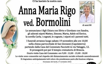 Anna Maria Rigo ved. Bormolini