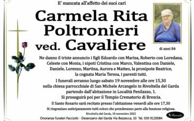 Carmela Rita Poltronieri ved. Cavaliere