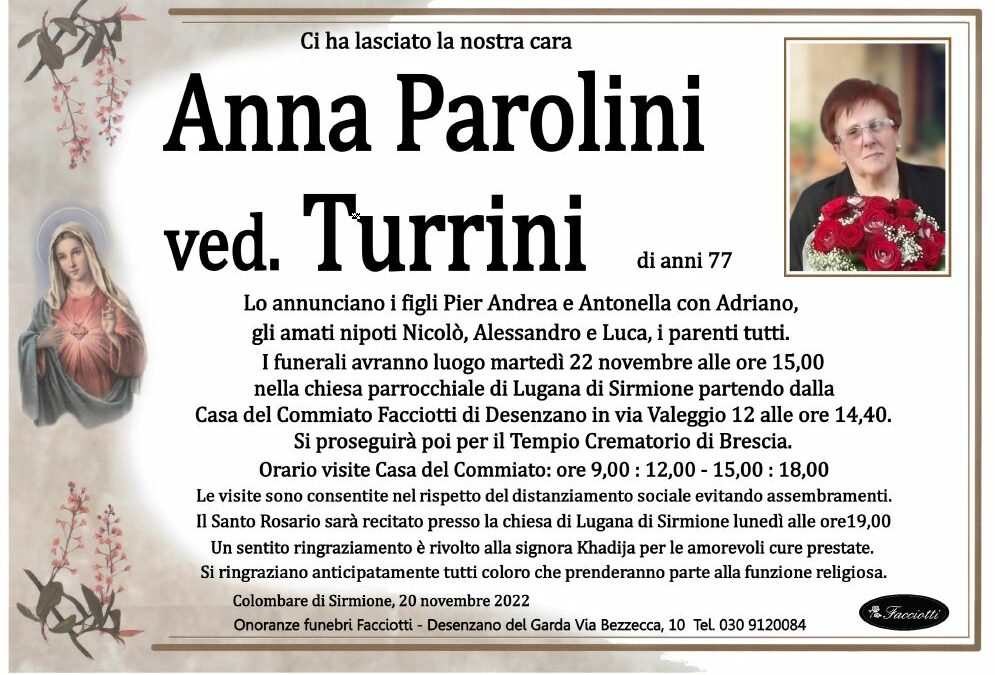 Anna Parolini ved. Turrini