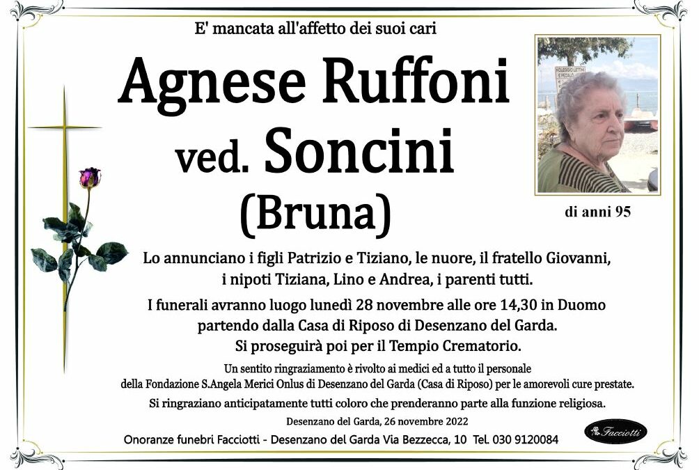 Agnese Ruffoni ved. Soncini (Bruna)