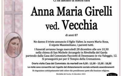 Anna Maria Girelli ved. Vecchia