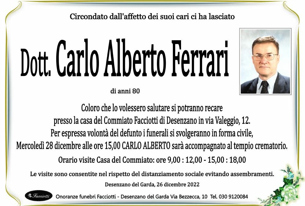 Dott. Carlo Alberto Ferrari