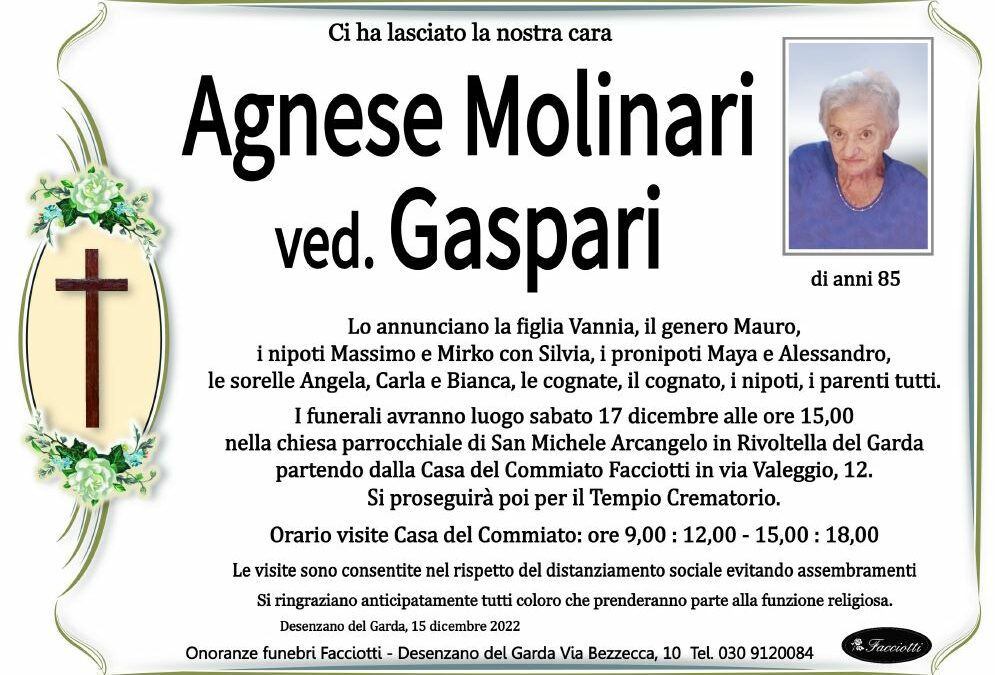 Agnese Molinari ved- Gaspari