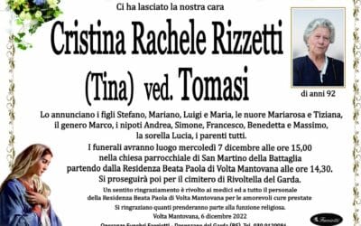Cristina Rachele Rizzetti ved. Tomasi (Tina)