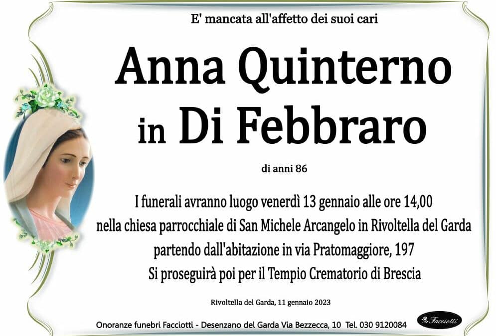 Anna Quinterno in Di Febbraro