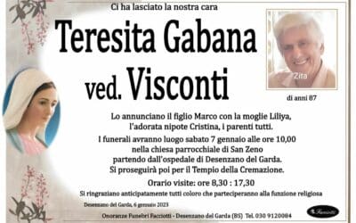 Teresita Gabana ved. Visconti (Zita)