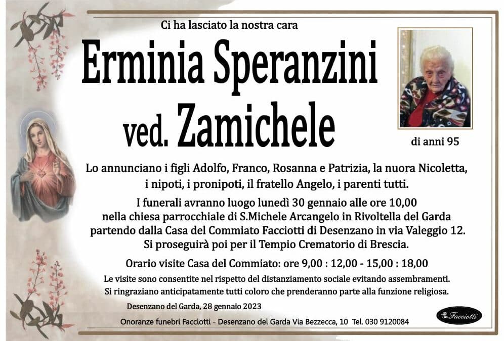 Erminia Speranzini ved Zamichele