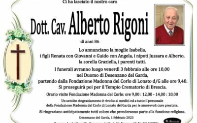Dott. Cav. Alberto Rigoni