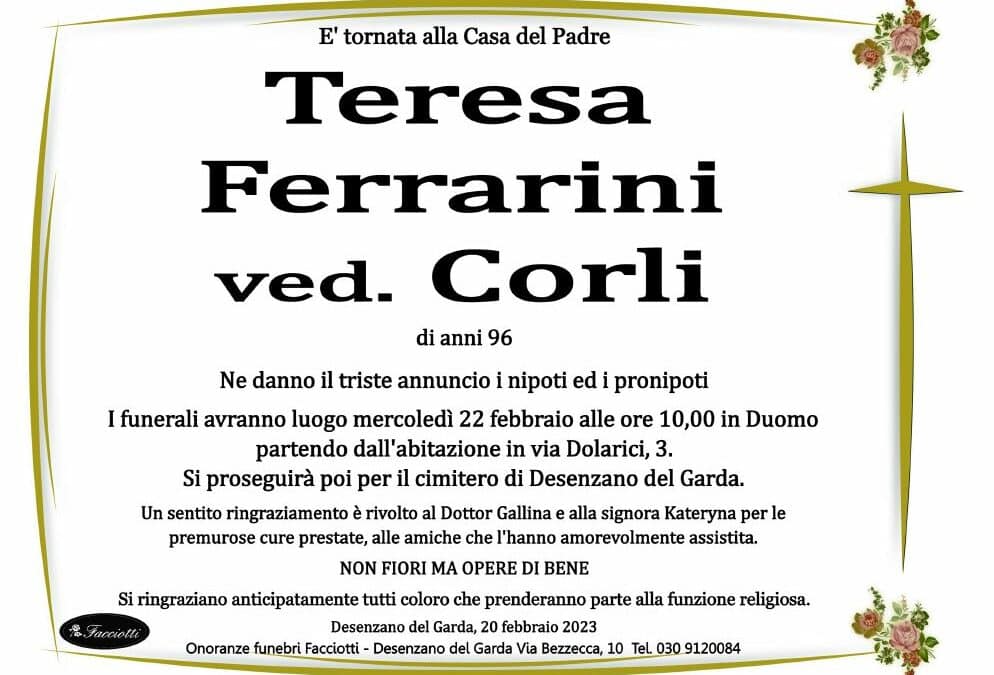 Teresa Ferrarini ved. Corli