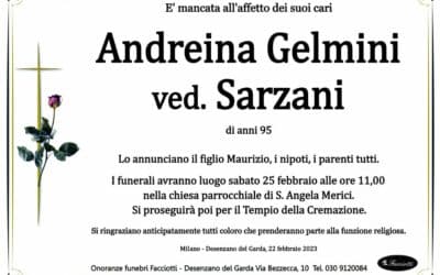 Andreina Gelmini ved. Sarzani