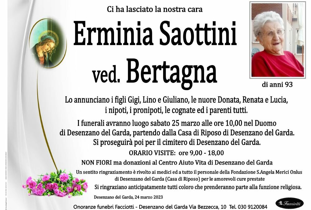 Erminia Saottini ved. Bertagna