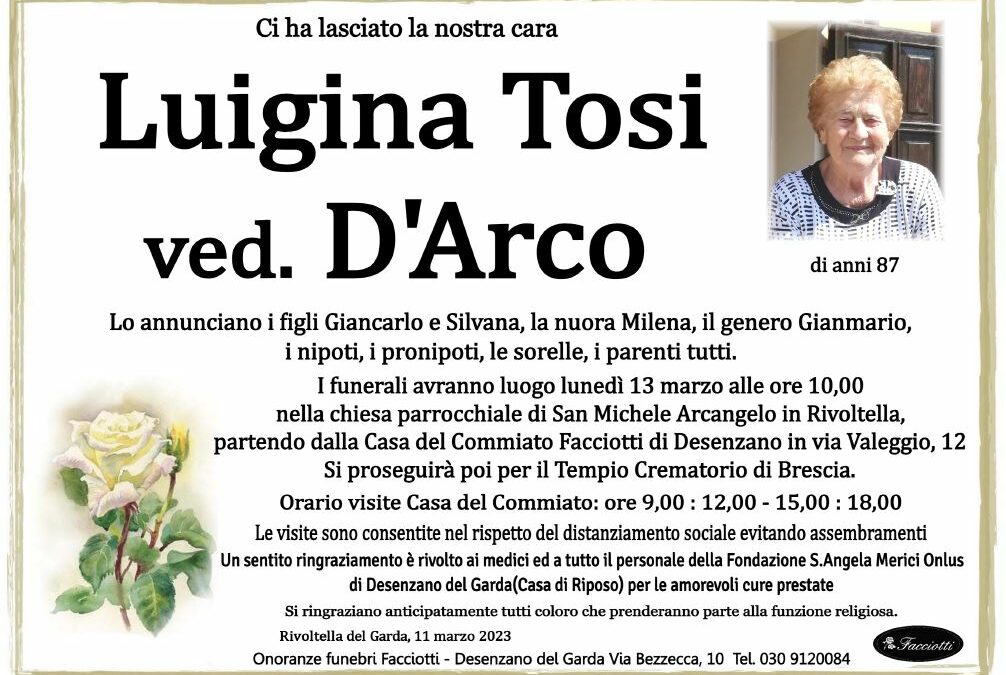 Luigina Tosi ved. D’Arco