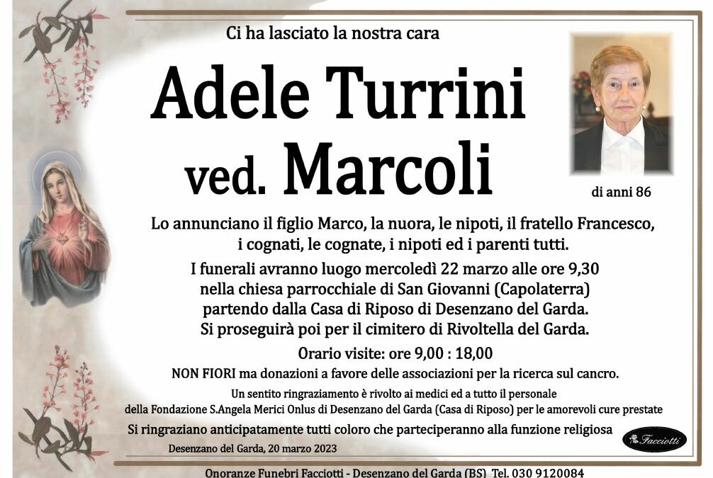 Adele Turrini ved. Marcoli