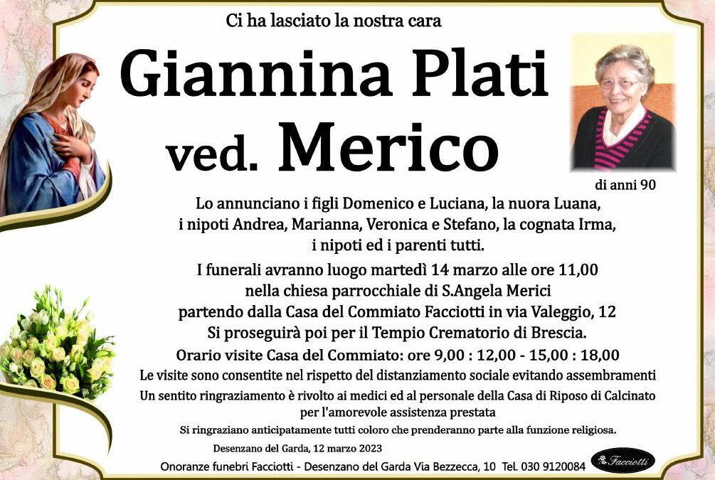 Giannina Plati ved. Merico