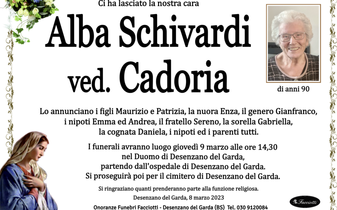 Alba Schivardi ved. Cadoria