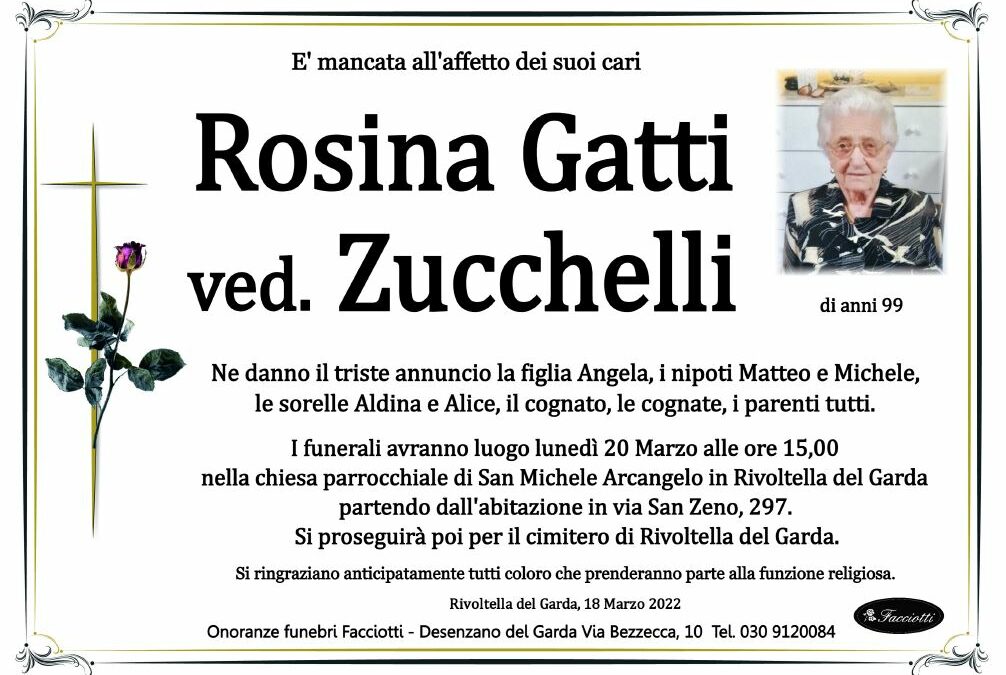 Rosina Gatti ved. Zucchelli