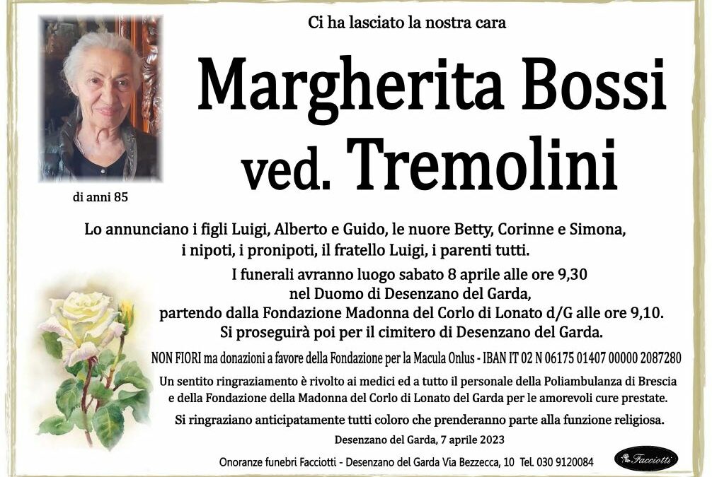 Margherita Bossi ved. Tremolini