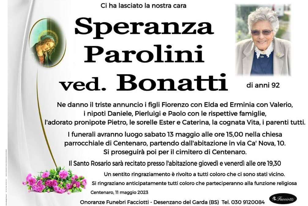 Speranza Parolini ved. Bonatti