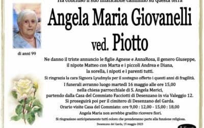 Angela Maria Giovanelli ved. Piotto