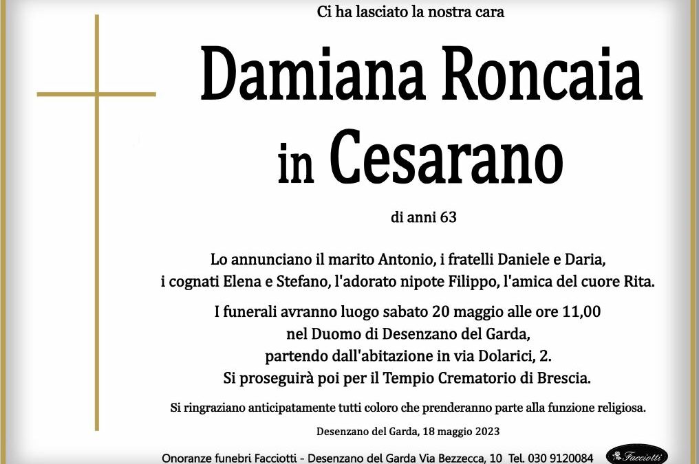 Damiana Roncaia in Cesarano