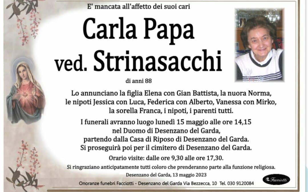 Carla Papa ved. Strinasacchi