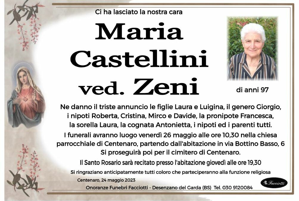 Maria Castellini ved. Zeni