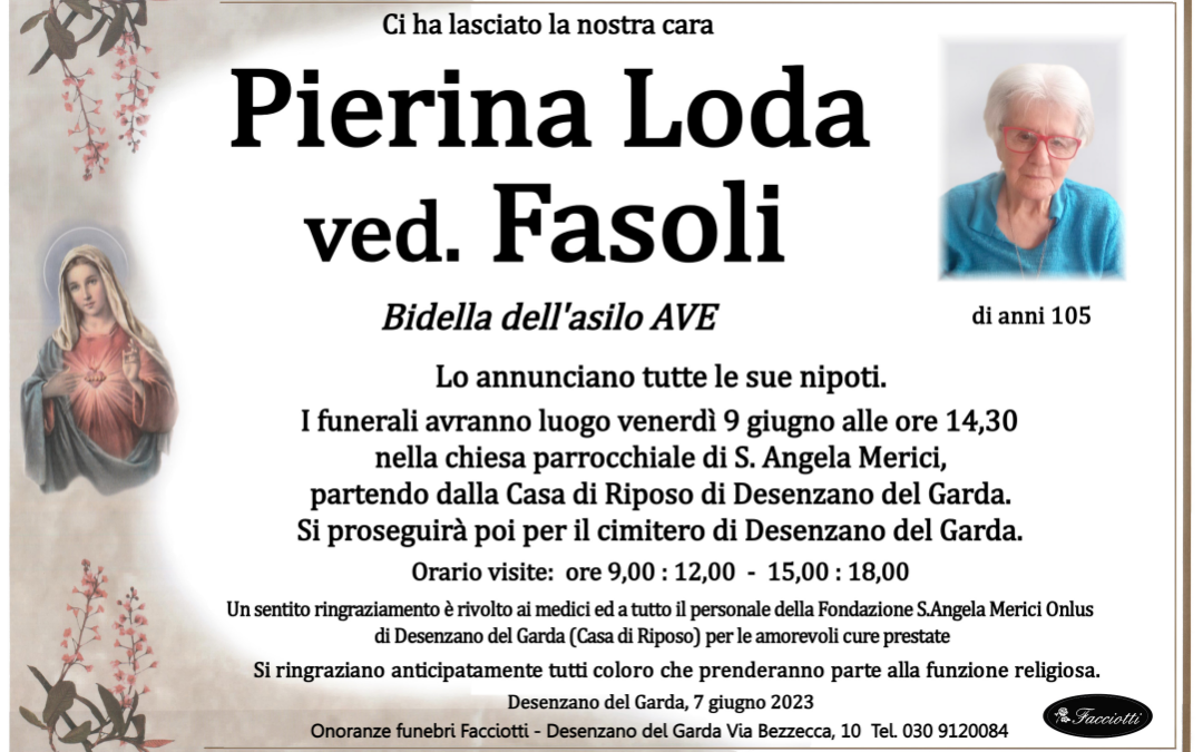 Pierina Loda ved. Fasoli