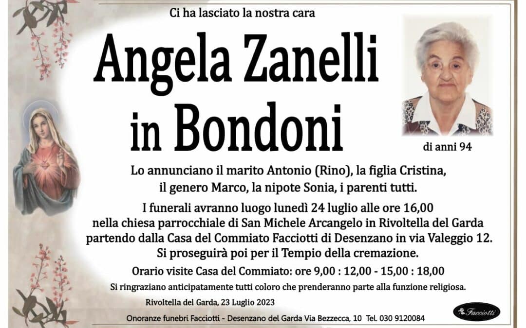 Angela Zanelli in Bondoni