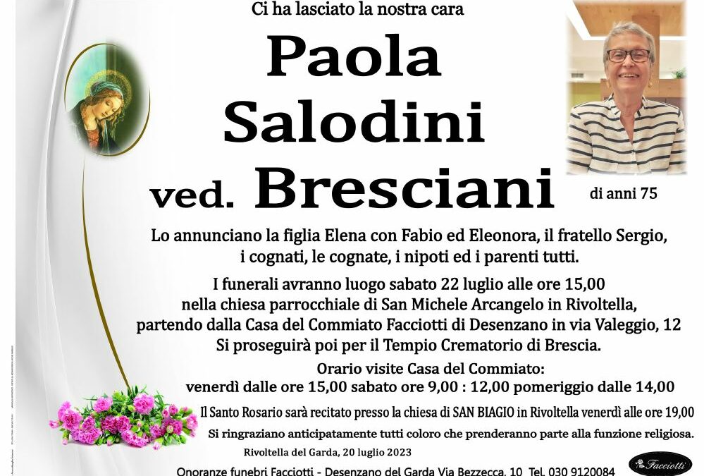 Paola Salodini ved. Bresciani