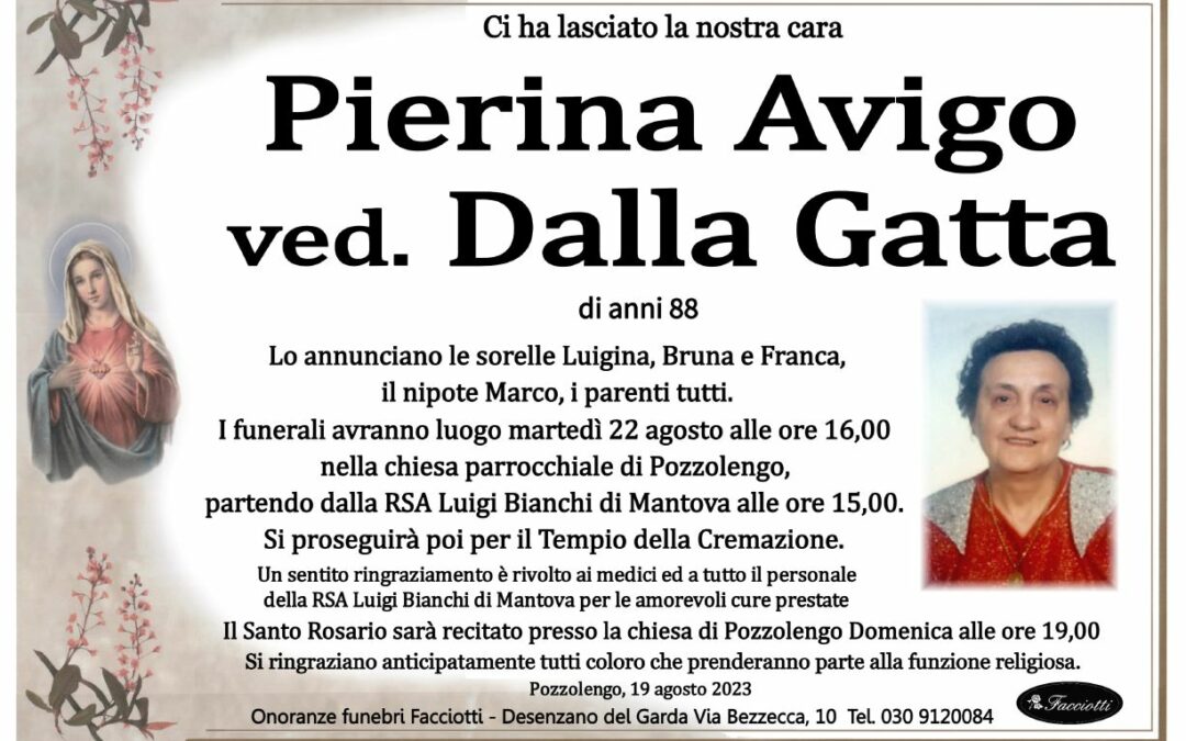 Pierina Avigo ved. Dalla Gatta