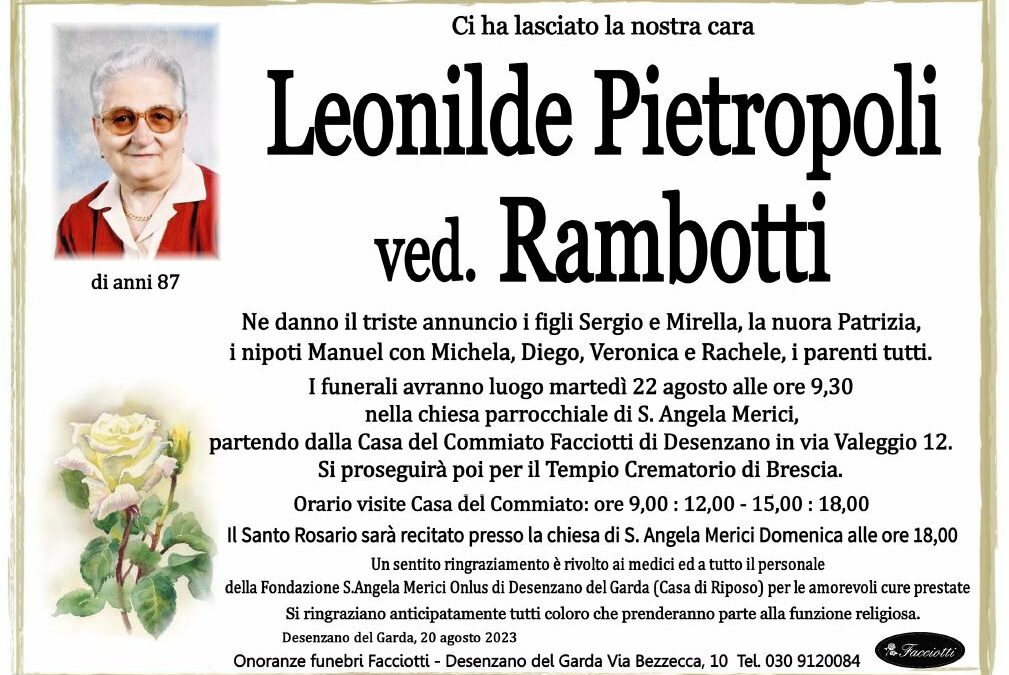 Leonilde Pietropoli ved. Rambotti