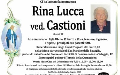 Rina Lucca ved. Castioni