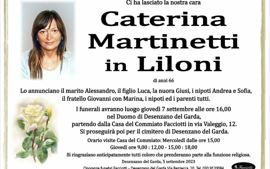 Caterina Martinetti in Liloni