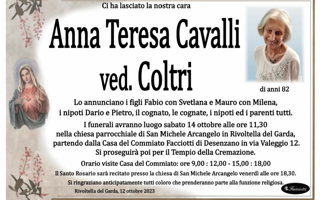 Anna Teresa Cavalli ved. Coltri