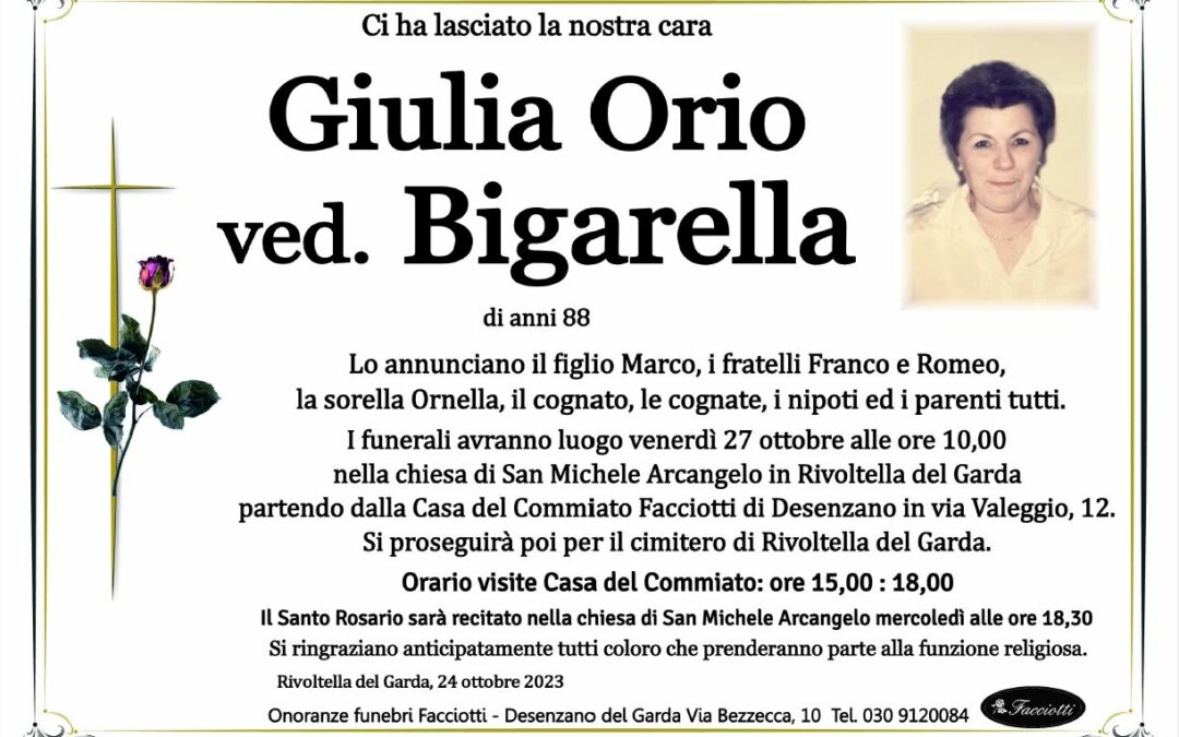 Giulia Orio ved. Bigarella